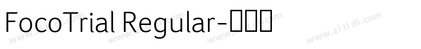 FocoTrial Regular字体转换